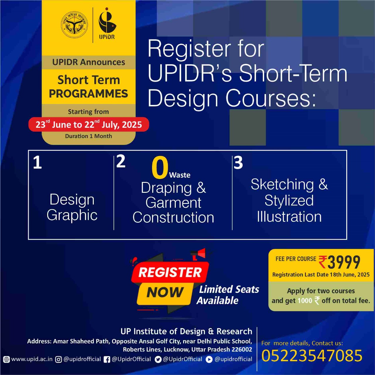 UPIDR’s intensive one-month Short-Term Design Programmes